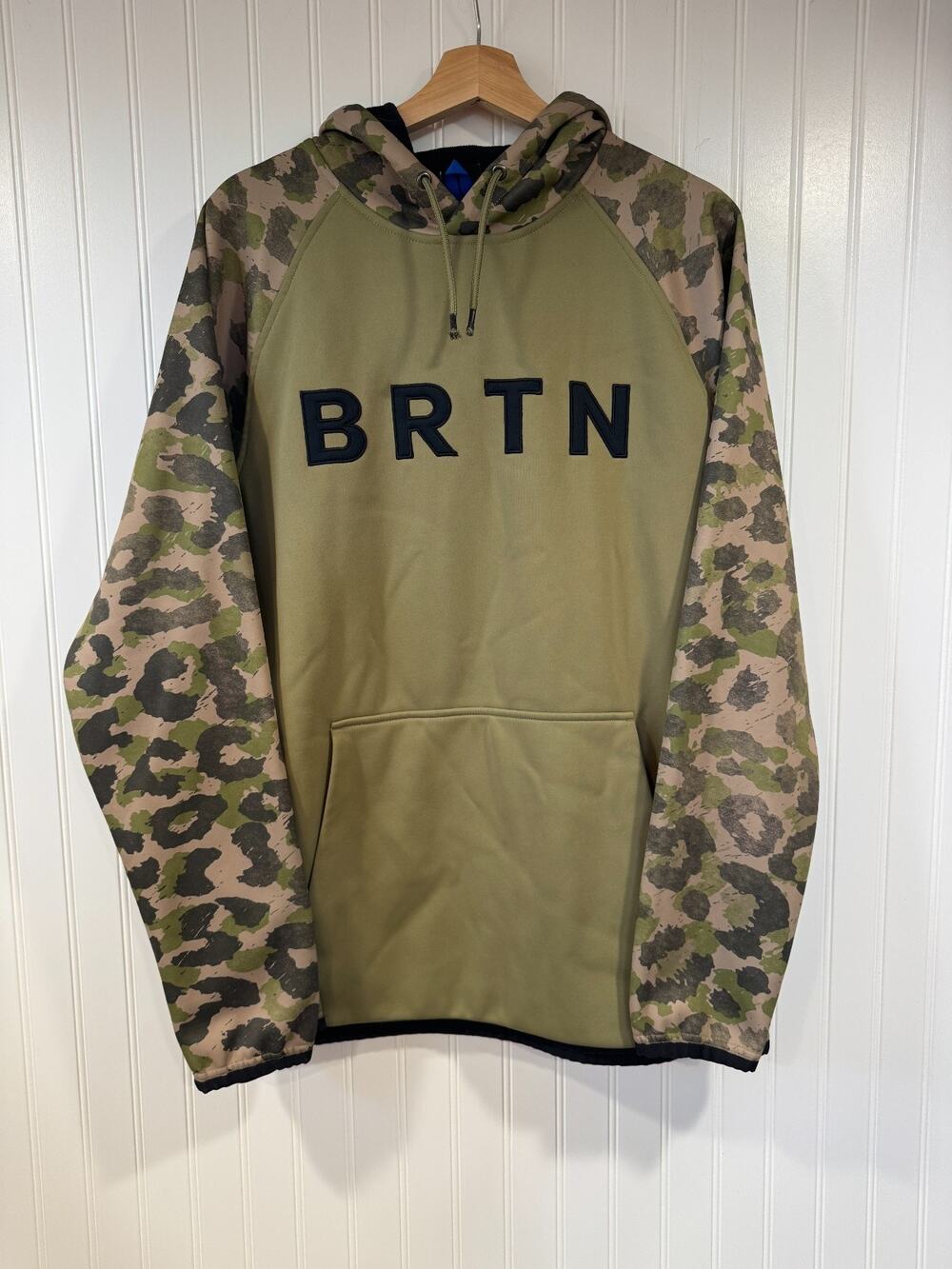 Burton Sweatshirt Men's Large Camo Crown Weatherproof Pullover Fleece